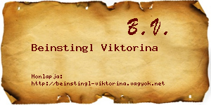 Beinstingl Viktorina névjegykártya